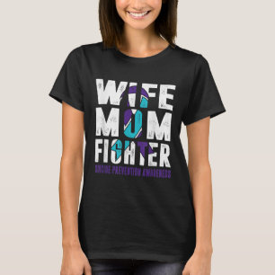 Vrouw Moeder Strijder Zelfmoord Preventie Awarenes T-shirt