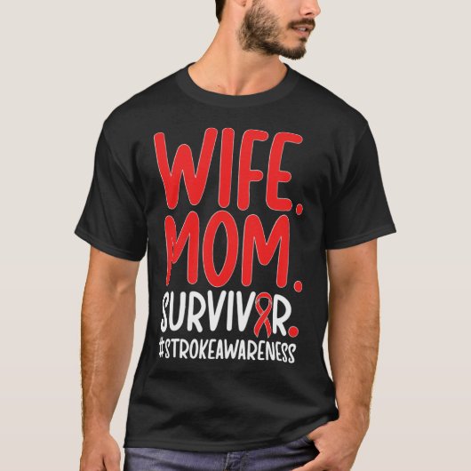 Vrouw Moeder Stroke Overlevende Stroke Bewustzijn  T-shirt (Voorkant)
