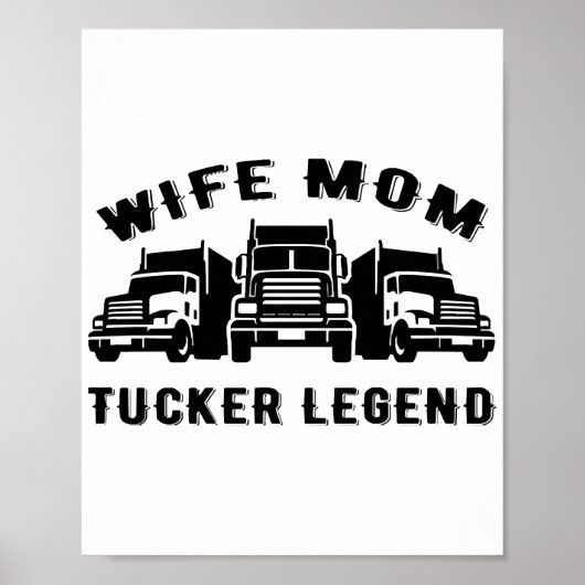 Vrouw Moeder Trucker Legende Citaten Poster (Voorkant)