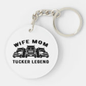 Vrouw Moeder Trucker Legende Citaten Sleutelhanger (Achterkant)