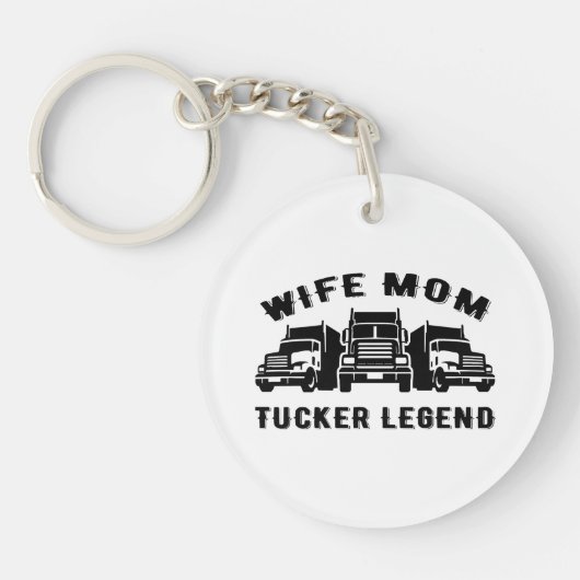 Vrouw Moeder Trucker Legende Citaten Sleutelhanger (Voorkant)