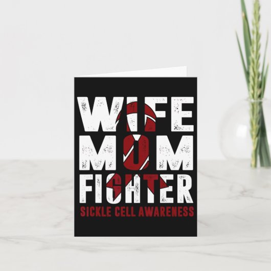 Vrouw Moeder vechter sikkelcel bewustzijn Kaart (Voorkant)