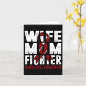 Vrouw Moeder vechter sikkelcel bewustzijn Kaart (Gele Bloem)