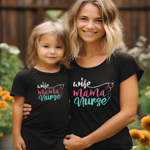 Vrouw Moeder Verpleegkundige Moederdag T-shirt
