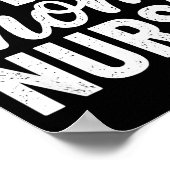 Vrouw moeder verpleegster distressed typografie mo poster (Hoek)
