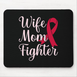 Vrouw Mom Fighter Hersenaneurysma Awareness Maand Muismat