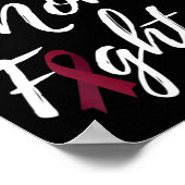 Vrouw Mom Fighter Hersenaneurysma Awareness Poster (Hoek)