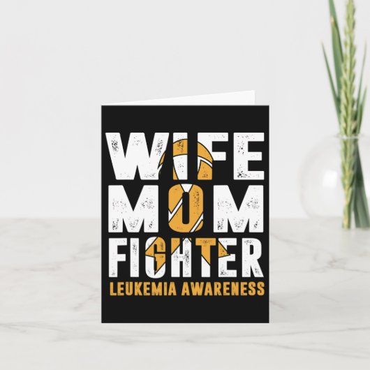 Vrouw Mom Fighter Leukemie Bewustzijn Kaart (Voorkant)