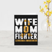 Vrouw Mom Fighter Leukemie Bewustzijn Kaart (Gele Bloem)