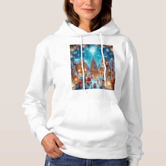 VROUW MOOIE HOODED SWEATSHIRT (Voorkant)