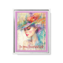  vrouw Mooie Self Stretch Canvas