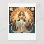 Vrouw Moon Goddess Briefkaart (Voorkant)