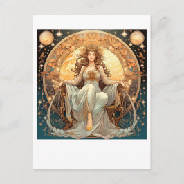 Vrouw Moon Goddess Briefkaart