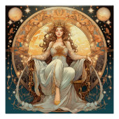 Vrouw Moon Goddess Perfect Poster (Voorkant)