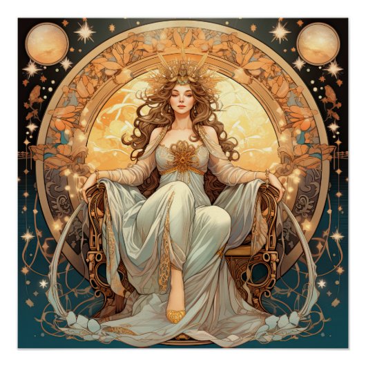 Vrouw Moon Goddess Perfect Poster (Voorkant)
