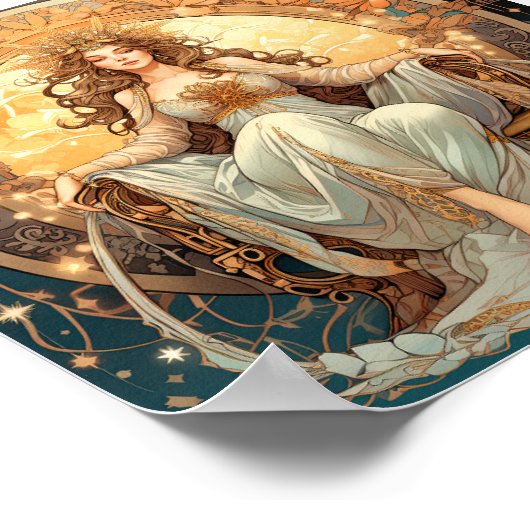Vrouw Moon Goddess Poster (Hoek)