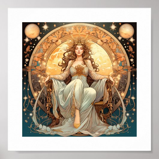 Vrouw Moon Goddess Poster (Voorkant)