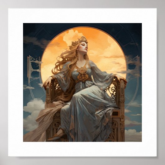 Vrouw Moon Goddess Poster (Voorkant)