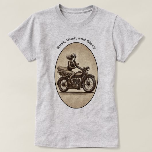 vrouw motorrijder dragen van een bril URM T-shirt (Design voorkant)