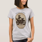 vrouw motorrijder dragen van een bril URM T-shirt (Voorkant)