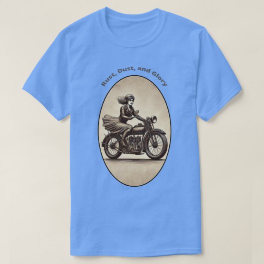 vrouw motorrijder dragen van een bril URM T-shirt (Design voorkant)