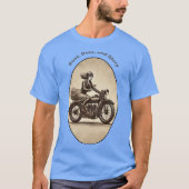 vrouw motorrijder dragen van een bril URM T-shirt (Voorkant)
