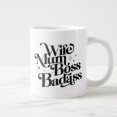Vrouw Mum Boss Badass Grappig Sarcastisch Moederda Grote Koffiekop (Rechts)