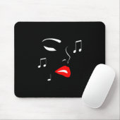Vrouw Music Face Muismat (Met muis)
