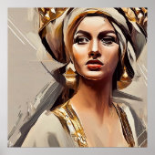 Vrouw Muur Decor, Koningin van Sheba Poster (Voorkant)