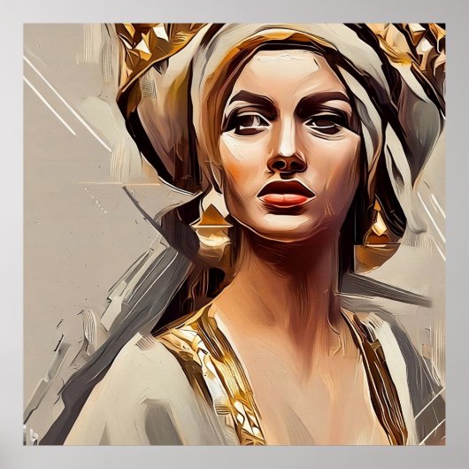 Vrouw Muur Decor, Koningin van Sheba Poster (Voorkant)