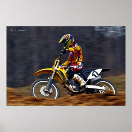 Vrouw MX Racster Poster