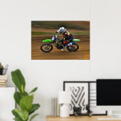Vrouw MX Racster Poster (Thuiskantoor)