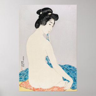 Vrouw na een bad - Goyo Hashiguchi (1920) Poster