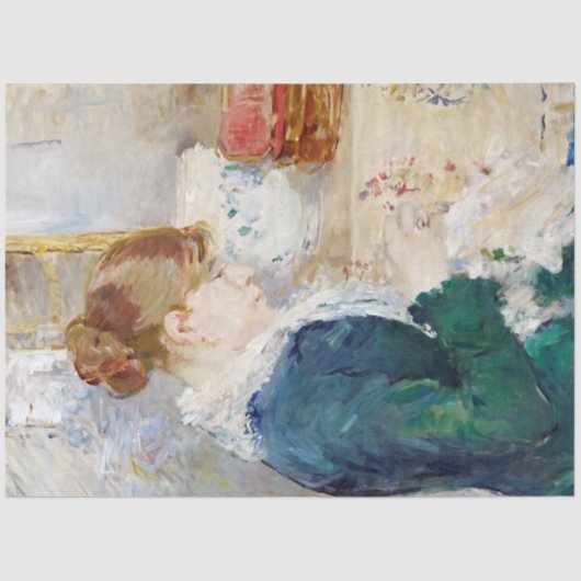 Vrouw Naaien, Berthe Morisot Tissuepapier (Voorkant)