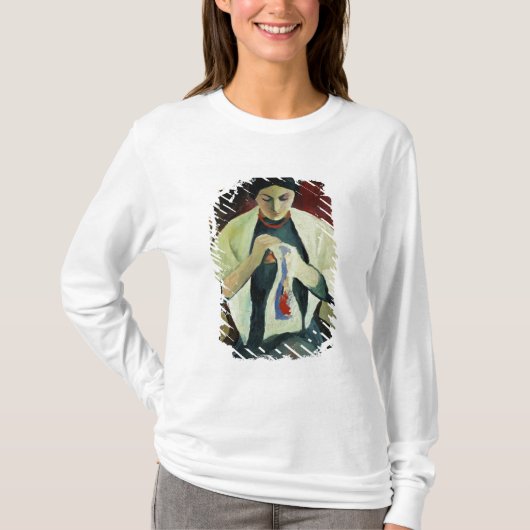 Vrouw naaien t-shirt (Voorkant)