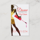 Vrouw nagelt poolse artiest visitekaartje (Voorkant)