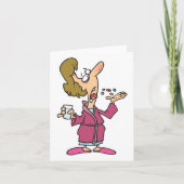 Vrouw neemt pillen kaart (Voorkant)