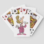 Vrouw neemt pillen pokerkaarten (Achterkant)