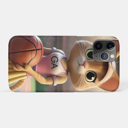 Vrouw Netball Cat, Case-Mate iPhone Case (Achterkant (horizontaal))