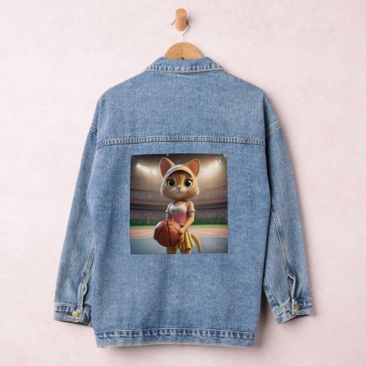 Vrouw Netball Cat, Denim Jacket (Hangar)