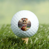 Vrouw Netball Cat, Golfballen (Insitu Shirt)