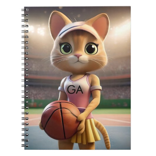 Vrouw Netball Cat, Notitieboek (Voorkant)