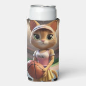 Vrouw Netball Cat, Seltzer Blikjeskoeler (Seltzer Voorkant)