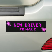 vrouw nieuwe bumpersticker (Op auto)