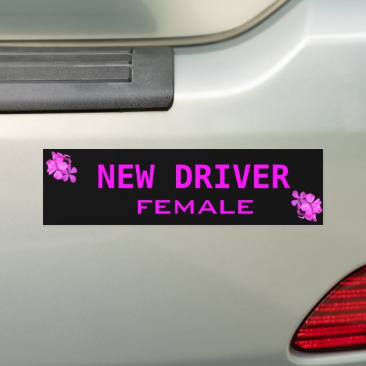 vrouw nieuwe bumpersticker (Op auto)