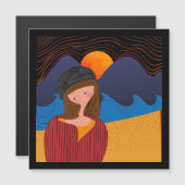 Vrouw Nieuws Magneet Kaart (Voorkant / Achterkant)