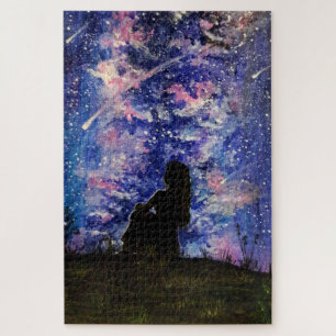 Vrouw Night Dreams Jigzaag Puzzle Painting Legpuzzel