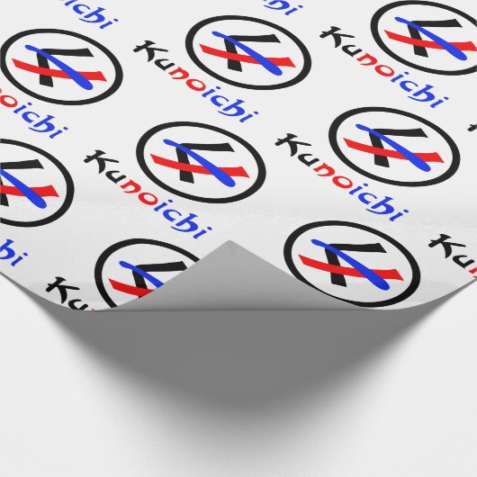 Vrouw Ninja Kunoichi くノ一 Cadeaupapier (Hoek)