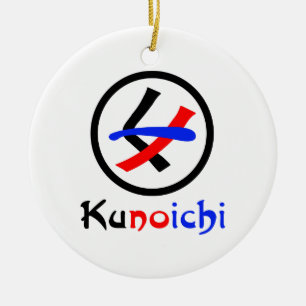 Vrouw Ninja Kunoichi くノ一 Keramisch Ornament