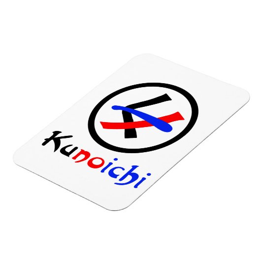 Vrouw Ninja Kunoichi くノ一 Magneet (Linkerzijde)